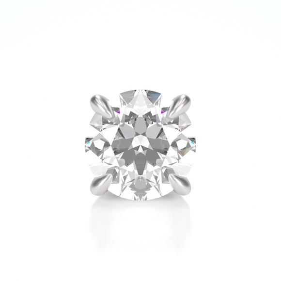 2tcw Stud Earrings - Rhodium platinum over Sterling Silver - Picture 5 of 11